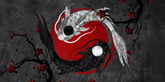 3840x2160 Yin Yang Koi Wallpaper 4K #8.3220