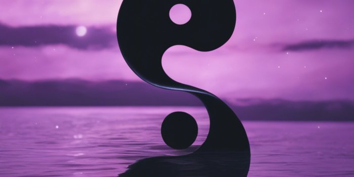 2160x3840 A black and purple yin and yang symbol