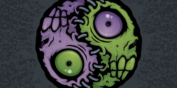 1024x768 Zombie Yin-Yang Wallpaper | Free Zombie