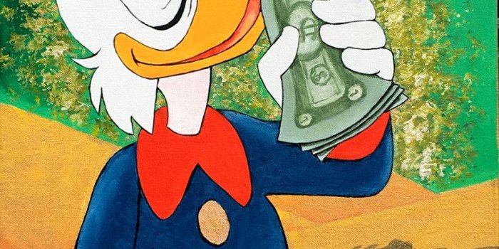 821x1024 Scrooge Mcduck Kissing Money