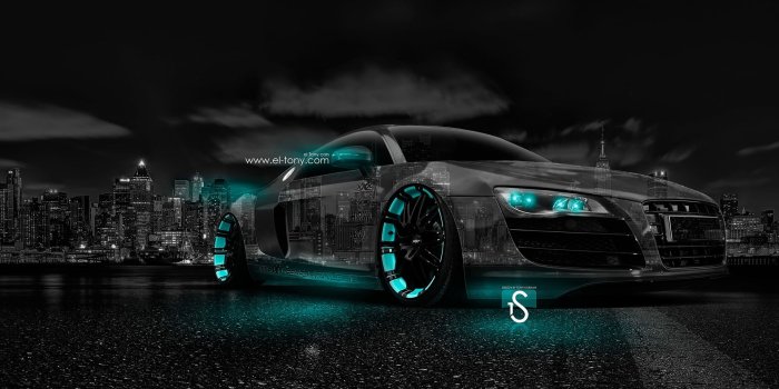 1920x1080 HD wallpaper: black car, Audi, Night