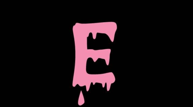 630x1280 Download Pink Drippy Letter E Wallpaper