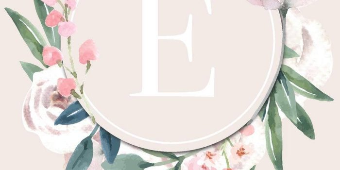907x1360 Letter E Floral Aesthetic Wallpaper