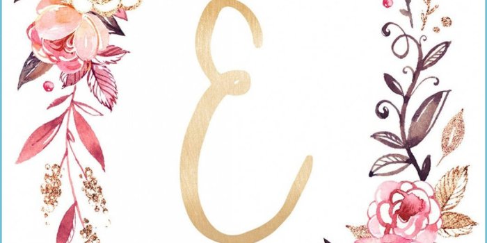 1047x1862 Cursive Gold Letter E Wallpaper