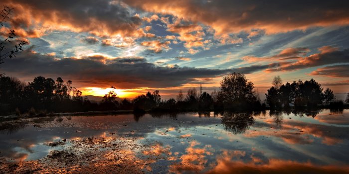 2048x2048 ml14-sunset-lake-night-dark-nature