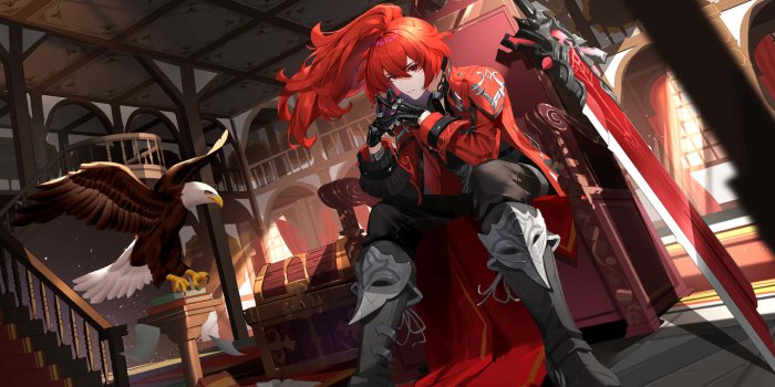 1920x1080 Download Diluc On Red Chair Wallpaper