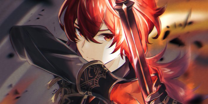 2560x1440 Diluc (Genshin Impact) 4K Phone iPhone
