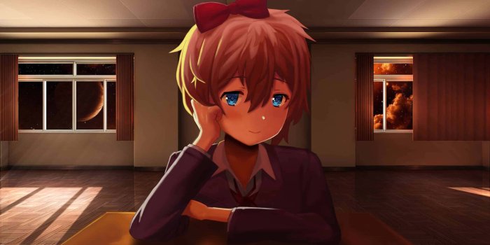 1920x1080 Ddlc Dimmed Lonely Anime Wallpaper