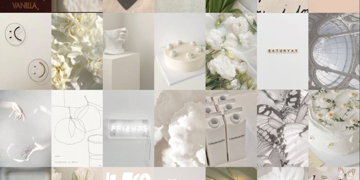 1681x1441 112PCS, Neutral Cream Aesthetic Wall