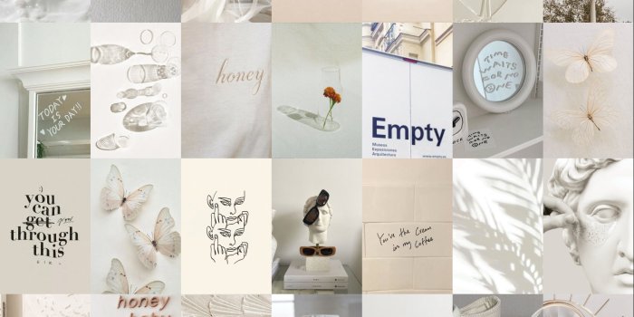 1681x1441 112PCS, Neutral Cream Aesthetic Wall