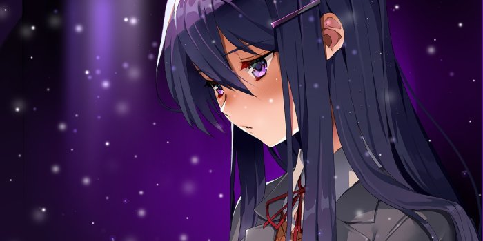 1920x1080 Steam Workshop::(DDLC) Yuri - CG - Sitting