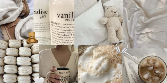 1756x980 Download Vanilla Girl Aesthetic Collage