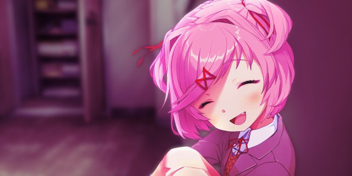 1920x1080 Natsuki's Joy - Doki Doki HD Wallpaper