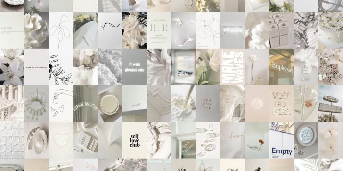 1681x1441 112PCS, Neutral Cream Aesthetic Wall
