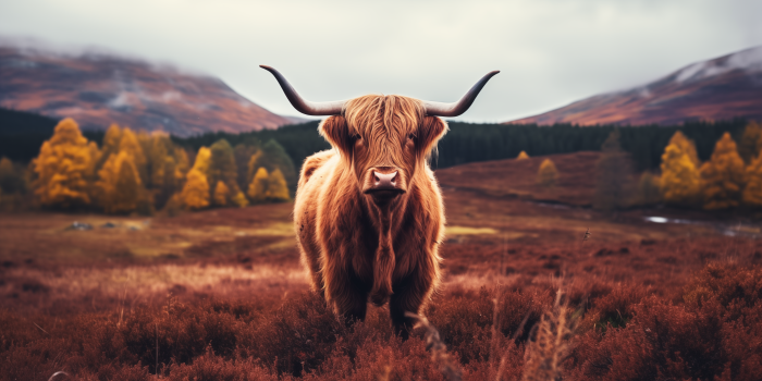 5824x3264 Majestic Highland Cattle in Autumn - HD