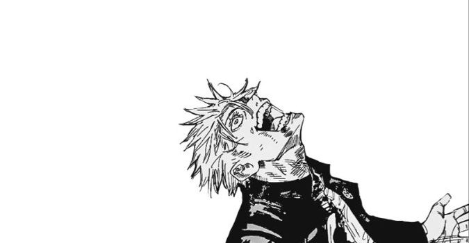 675x1200 Gojo Satoru Jujutsu kaisen manga wallpaper