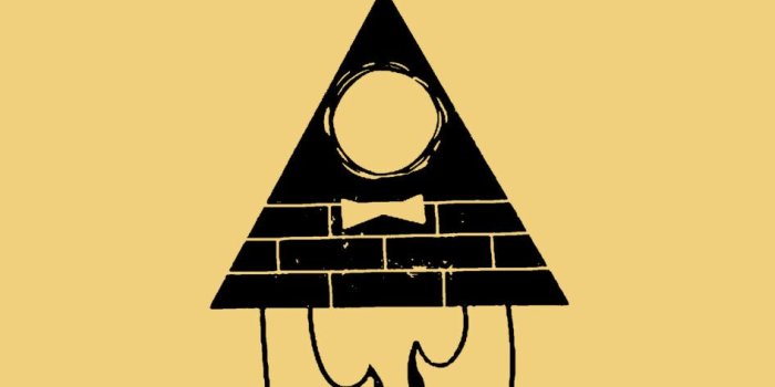 946x2048 Gravity Falls Bill Cipher Minimalist