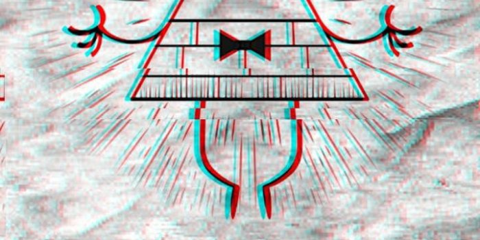 720x1280 Bill Cipher Glitched Phone Wallpaper