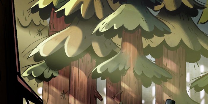 1920x2942 Bill Cipher statue in the forest