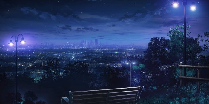 1920x1356 Download Nighttime City View Wallpaper