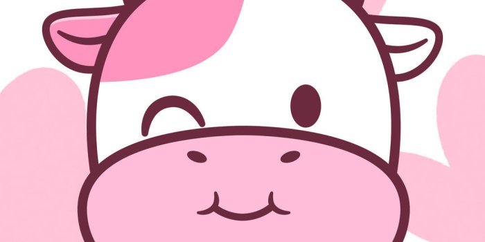 1080x1920 Cute Winking Strawberry Cow Wallpaper