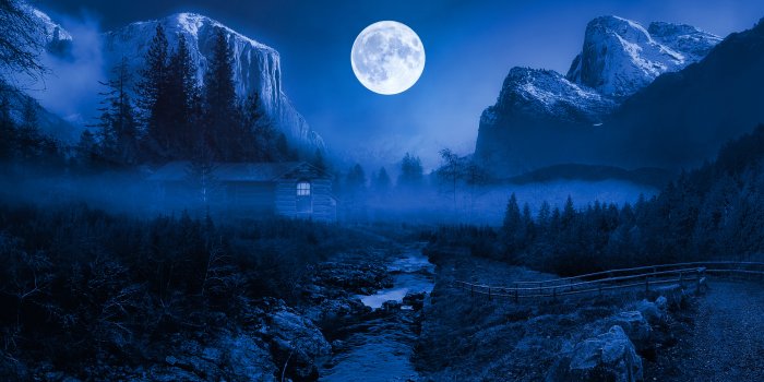 6016x3384 Twilight Moon Wallpaper 4K, Night time