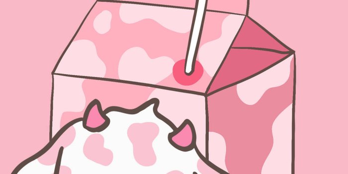 1080x1920 Strawberry Cow On Milk Carton Wallpaper