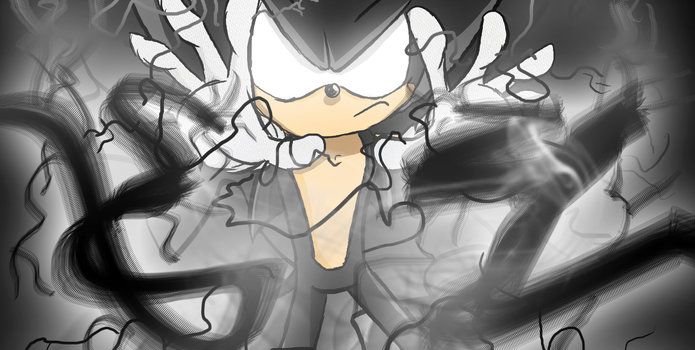 695x1151 Dark Sonic - Drawing by