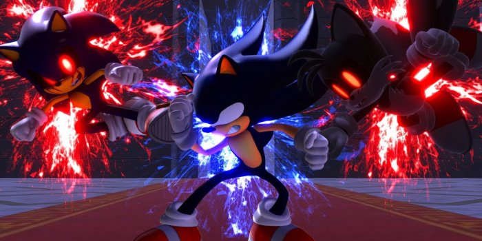 1280x720 Dark Sonic V.S. Sonic.EXE and Tails.EXE