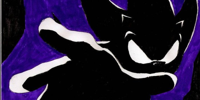 900x1168 Download Dark Sonic Drawing Wallpaper