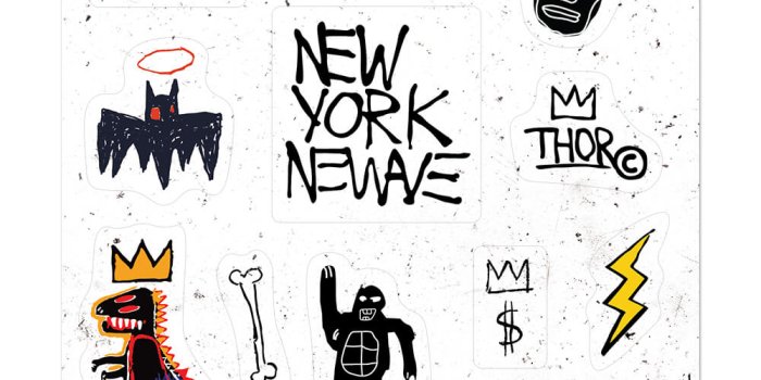 1000x1000 Jean-Michel Basquiat Icons Sticker