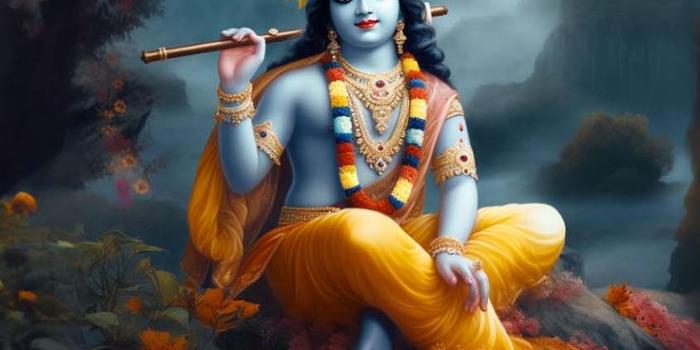 736x1306 Shree Krishna iPhone Wallpaper 4K
