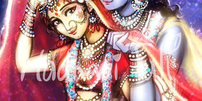 1500x2121 HD File Shri Krishna With Shri Radha 4k