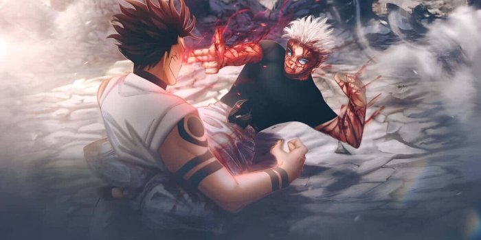 1206x662 100+] Gojo Vs Sukuna Wallpapers