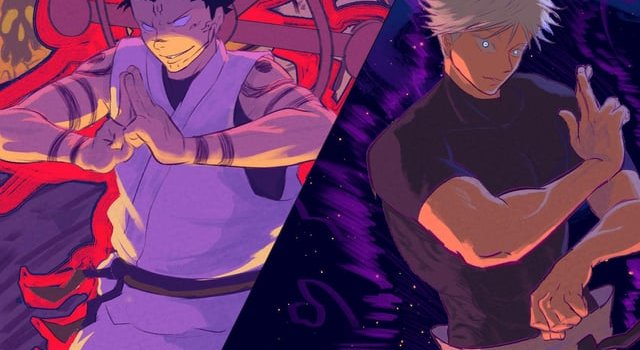 640x1244 I drew gojo and sukuna : r/Jujutsufolk