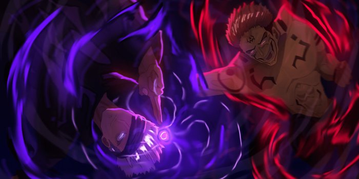 1920x1094 Satoru Gojo vs. Sukuna Epic Showdown