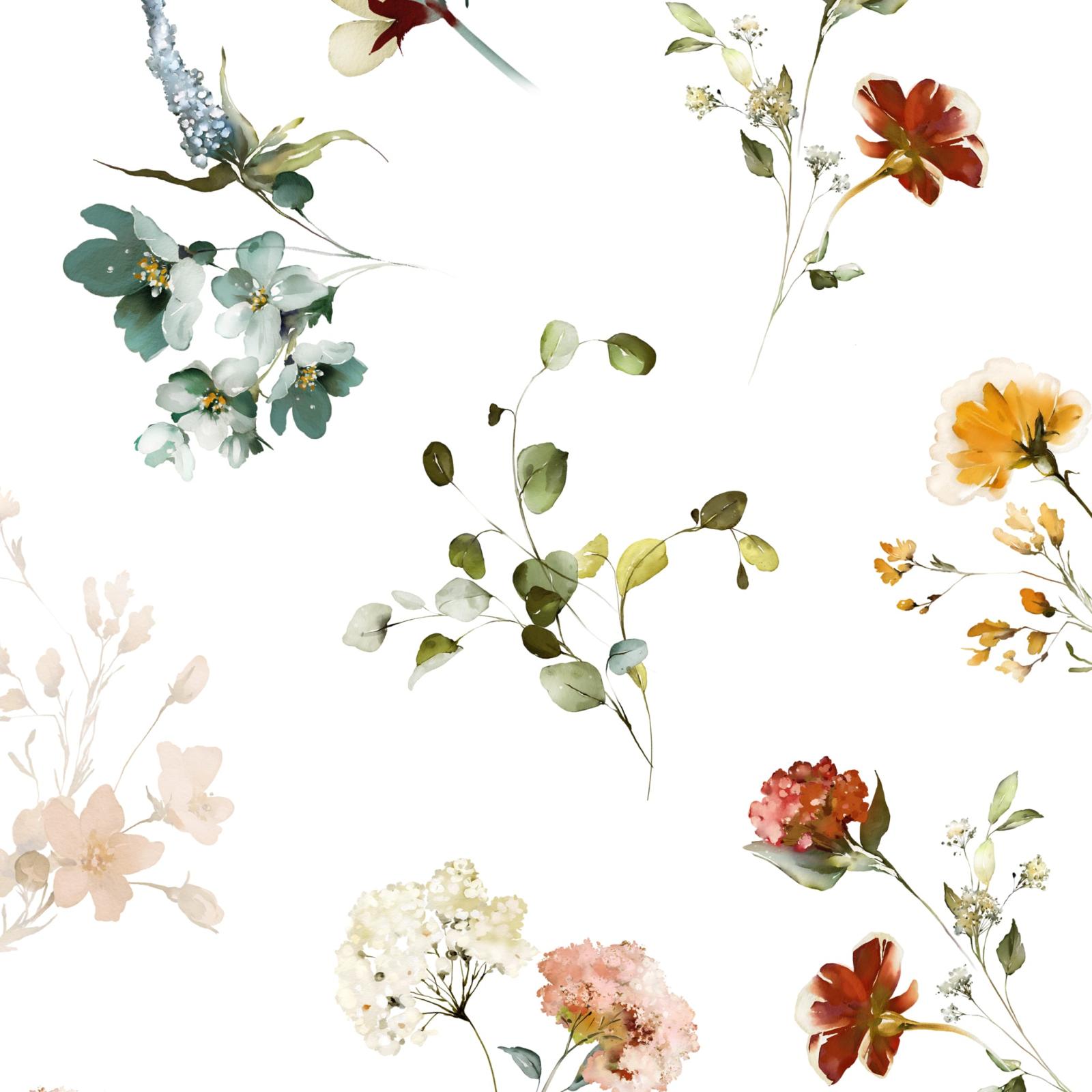 2048x2048 Wildflower Wallpaper Peel & Stick / 18 ft (H) x 19 in (W)