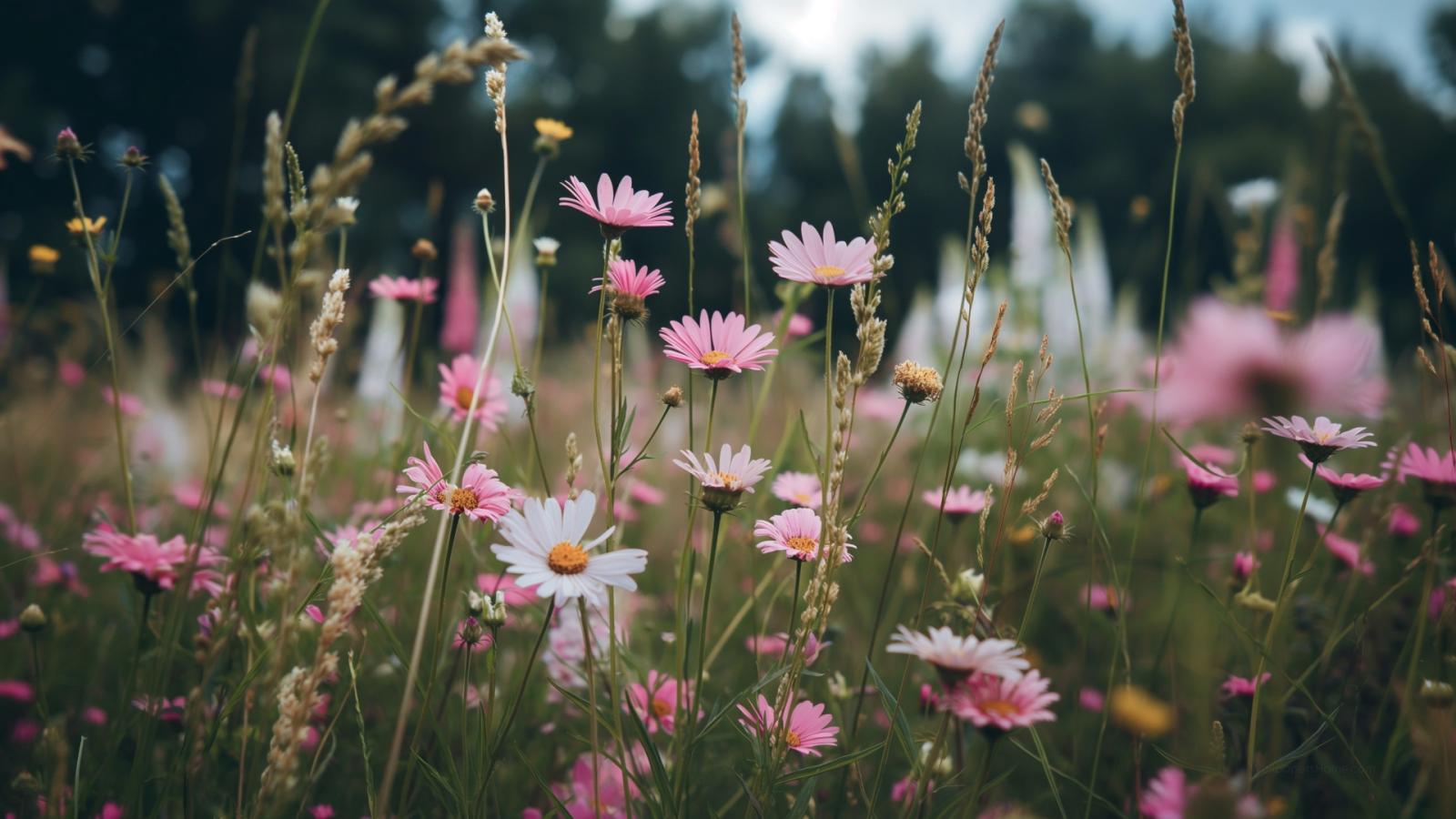 1920x1080 Wildflowers Wallpaper - Pink Flower
