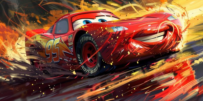 2560x1080 Lightning McQueen Wallpaper 4K, Artwork