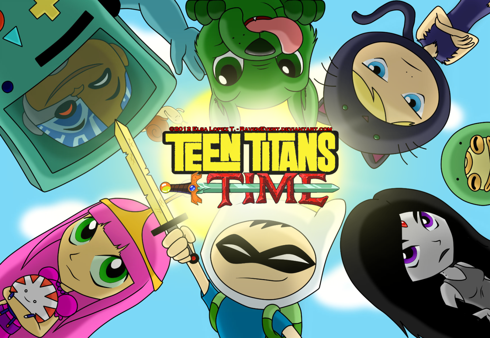 1742x1200 Adventure Time Crossover HD Wallpaper