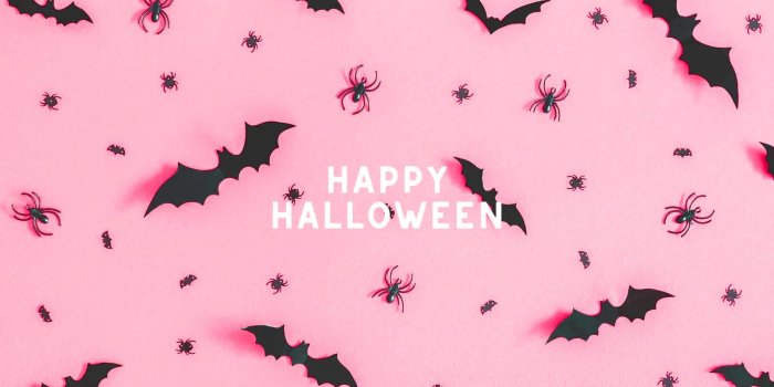 1600x900 Pink Happy Halloween Desktop Wallpapers