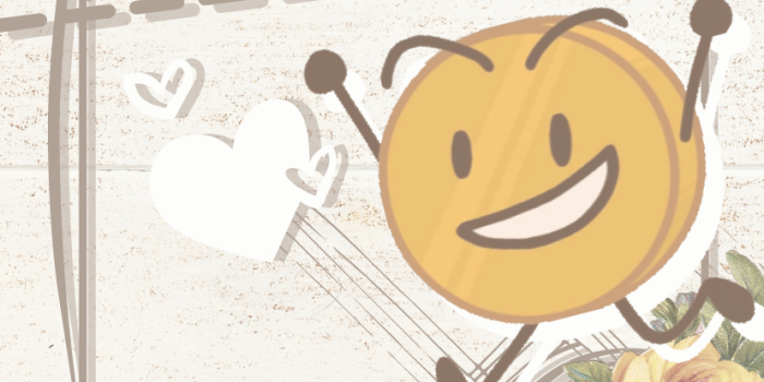 828x1792 rustic rose aesthetic coiny (bfdi