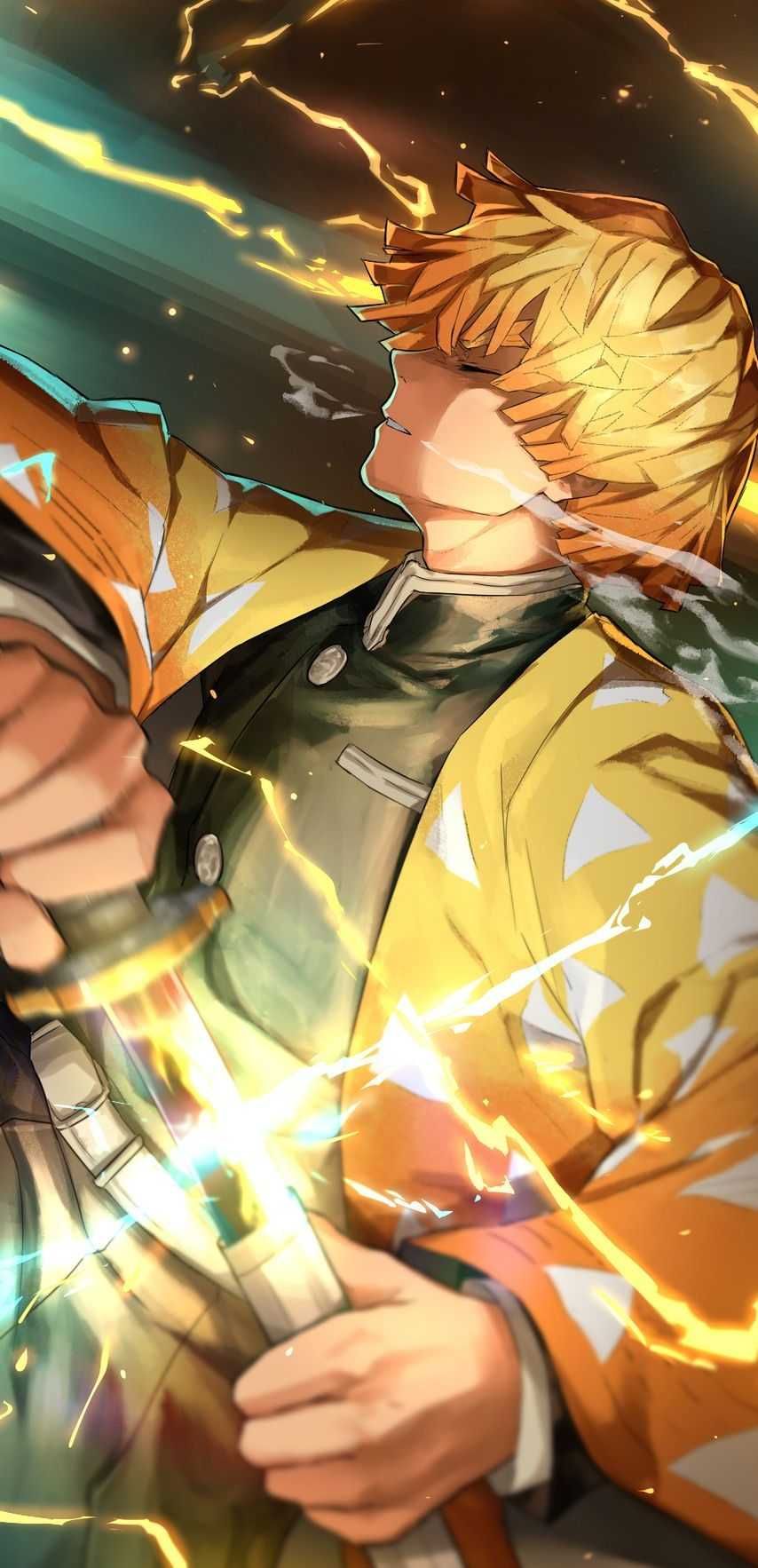 854x1766 Zenitsu Agatsuma Wallpaper - iXpap