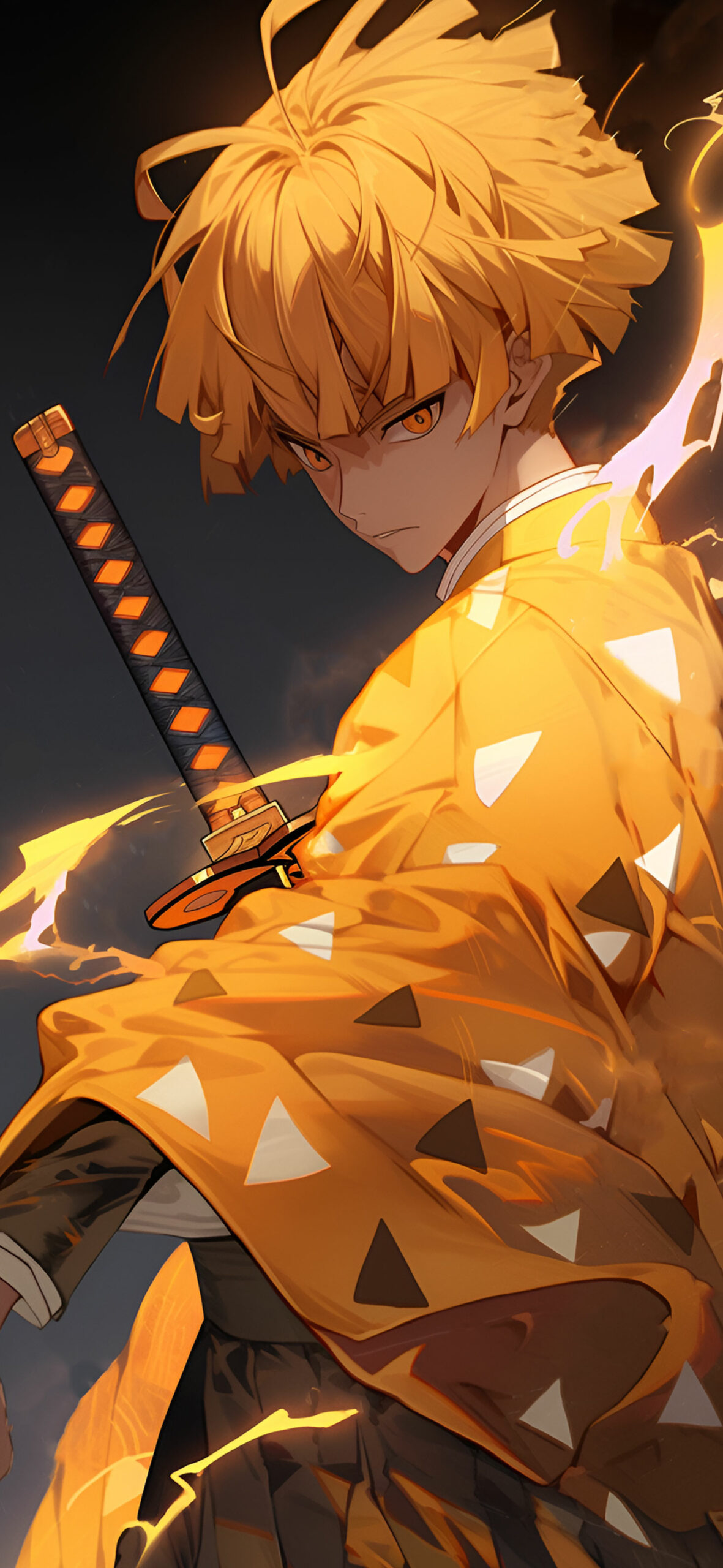 1181x2560 Demon Slayer Zenitsu Agatsuma Cool