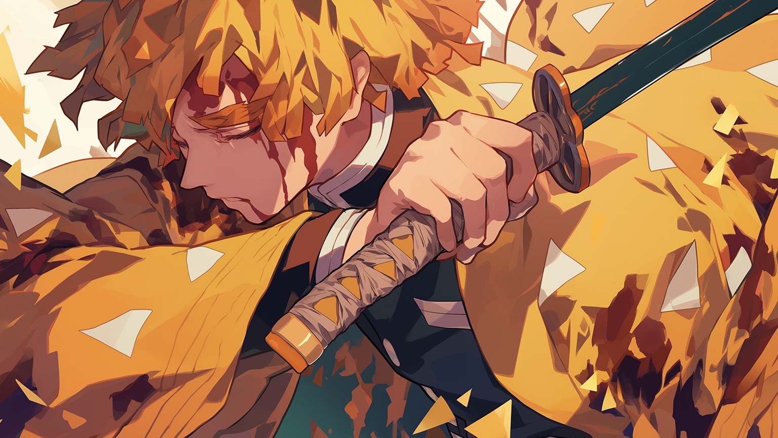 1536x864 Demon Slayer Zenitsu Agatsuma Intense