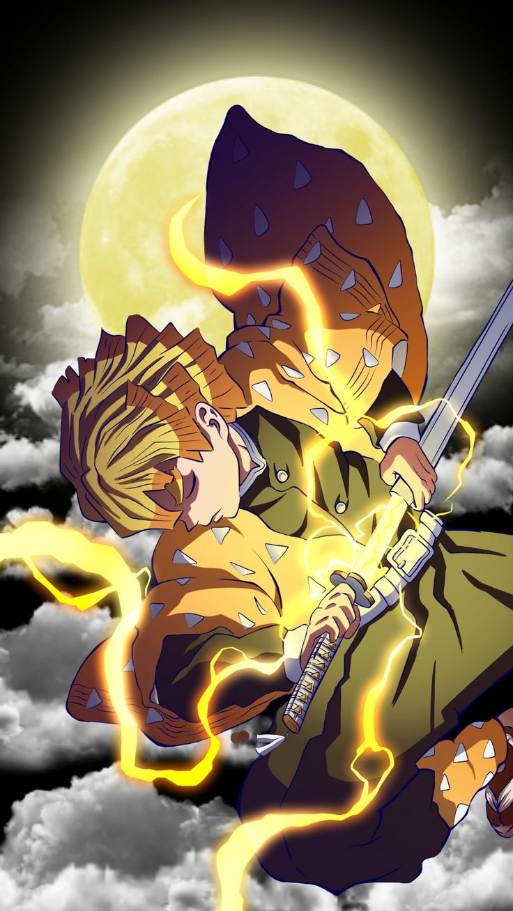 736x1308 Demon Slayer Anime Zenitsu Agatsuma