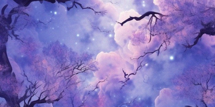 1183x2560 Tree & Clouds Purple Wallpaper - Purple