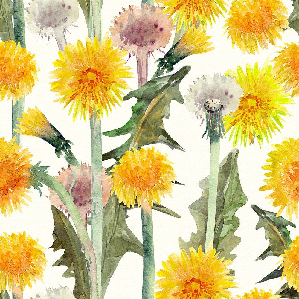 1000x1000 Stick Wallpaper Yellow Floral