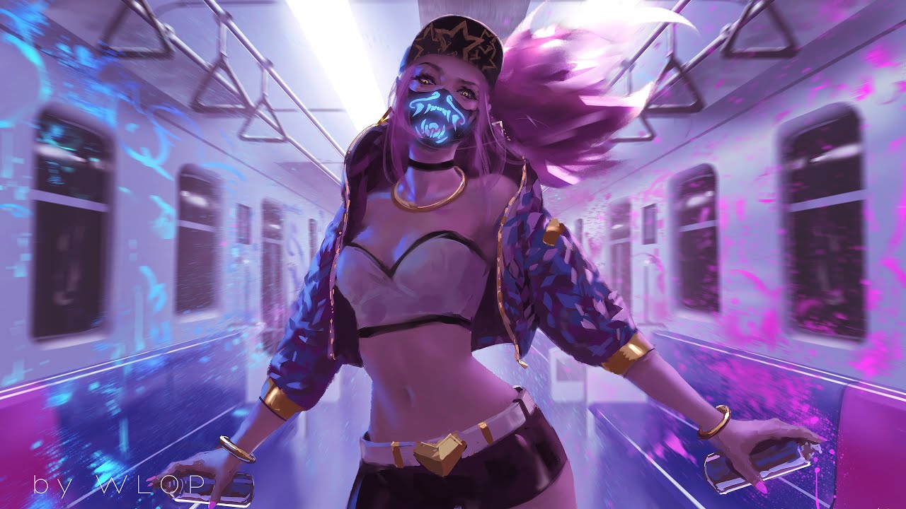 1280x720 Green KDA Akali Wallpapers