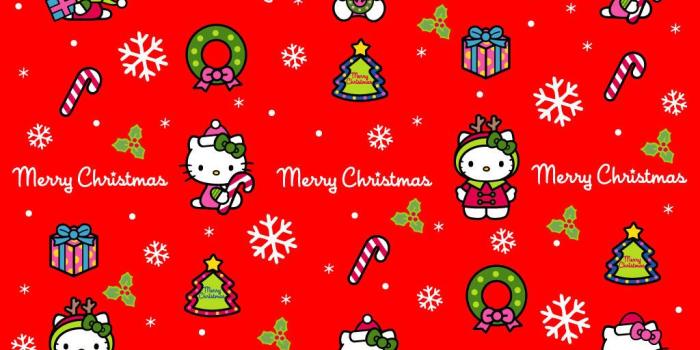 1024x768 Hello Kitty Merry Christmas Wallpapers